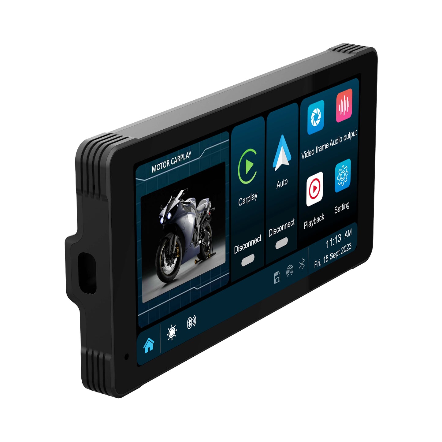 BK1 Motorcycle Dashcam CarPlay Two Camera Line Controller Waterproof IP66