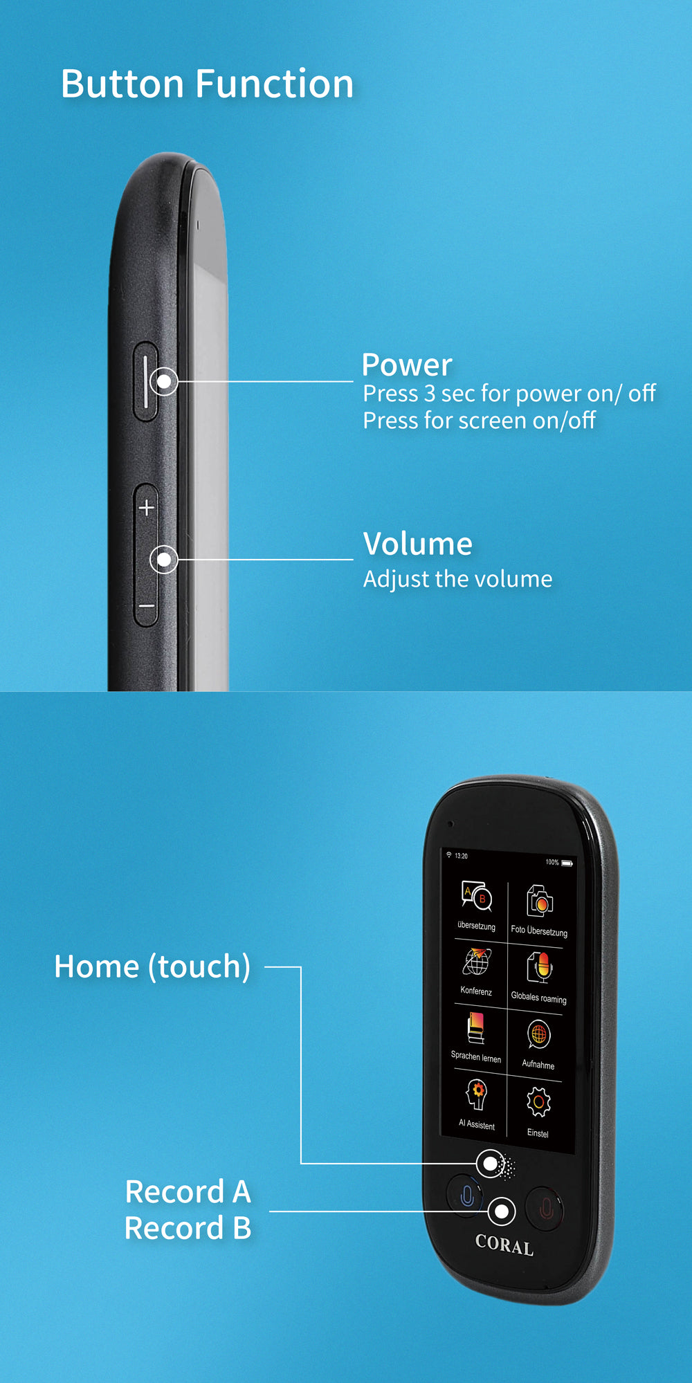 UN3 - Bi-Directional Language/Photo Translator, 0.2 second Fast, WIFI/Offline Supported