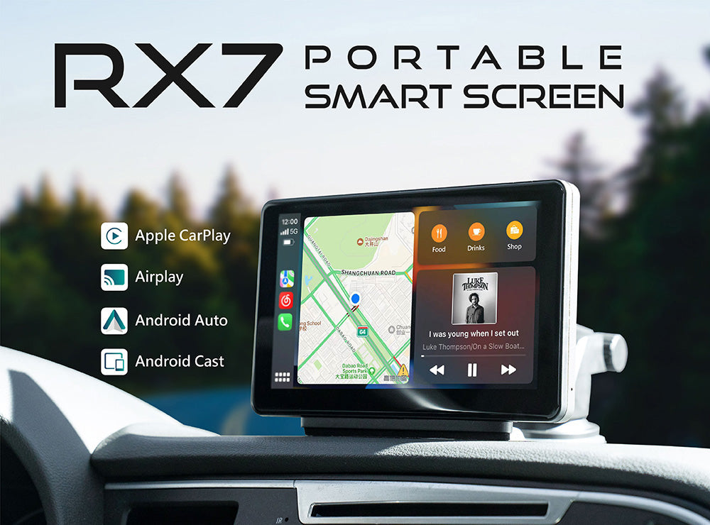 RX7 Portable CarPlay - 7-inch Smart Screen of wireless CarPlay Android Auto Navigation Infotainment